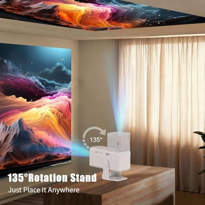 XENPONAD N6-2'' (ANDROID TV) 1280x720 260 ANSI Lumens LED Tabletop Mini Projector