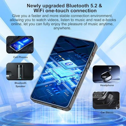 Ninsiden 4" 400-144-blck LCD MP3 Player with 144GB Storage and Touch Screen