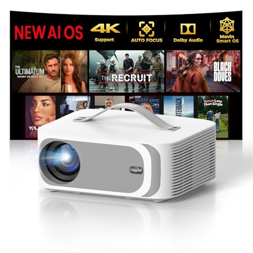 Lisowod 8" x 5" x 9" L61Pro Native 1080P Projector 4K Support LCD