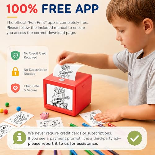 Leapom 2.24" Ai Sticker Printer Ai-sticker-printer-kid 203 DPI Black and White Thermal Printer