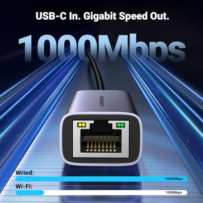 UGREEN USB 3.0 Type-C to RJ45 Ethernet Adapter CM199 1Gbps Ethernet Plug