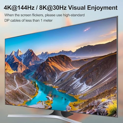 KCEVE KVM Switch 2 Monitors 3 Computers 4K@144Hz DisplayPort USB 3.0 Model KC-302DP-A