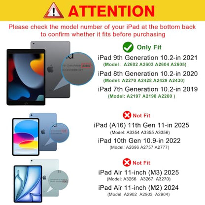 ProCase 10.2 inch PC-08361922 Case Cover Compatible with iPad 7th/8th/9th Gen