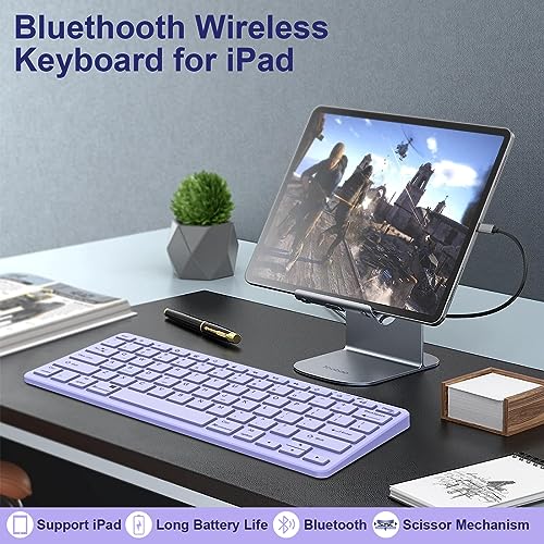 TaIYanG 11" Light Purple 281 BT Keyboard Bluetooth Wireless Keyboard