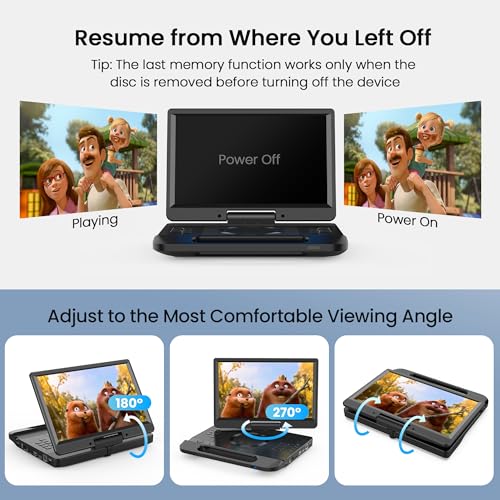 FANGOR 12 Inch F-BR114 1080P Portable Blu-ray Player