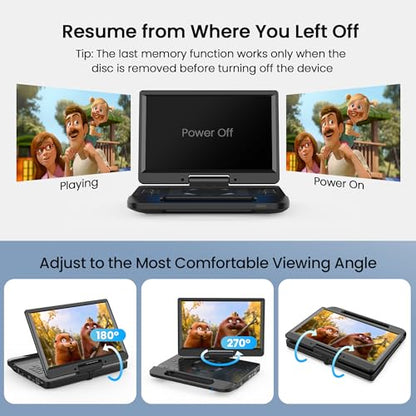 FANGOR 12 Inch F-BR114 1080P Portable Blu-ray Player