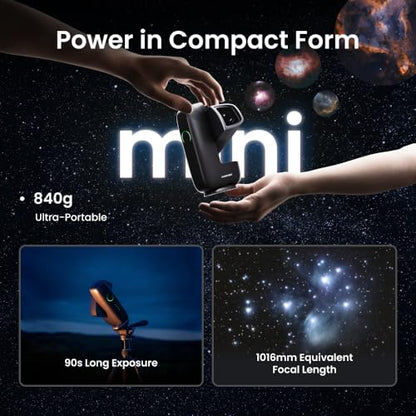 DWARFLAB 30mm Dwarf Mini DWARFLAB-02 Manual-and-Auto Altazimuth and Equatorial Mount Battery Powered Smartphone Compatible Telescope