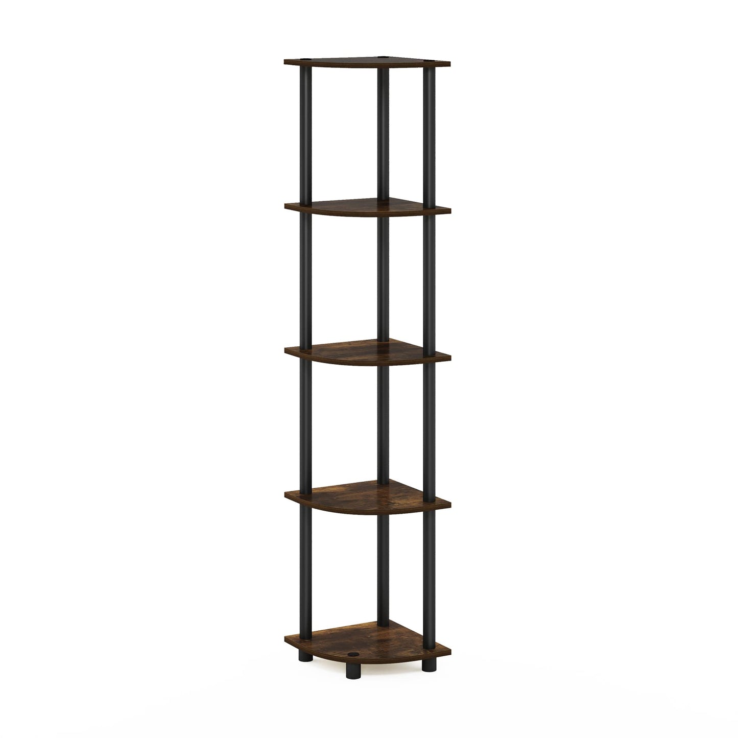 Furinno 5-Tier Corner Shelf Model 99811APBK Compact Space Saving Durable