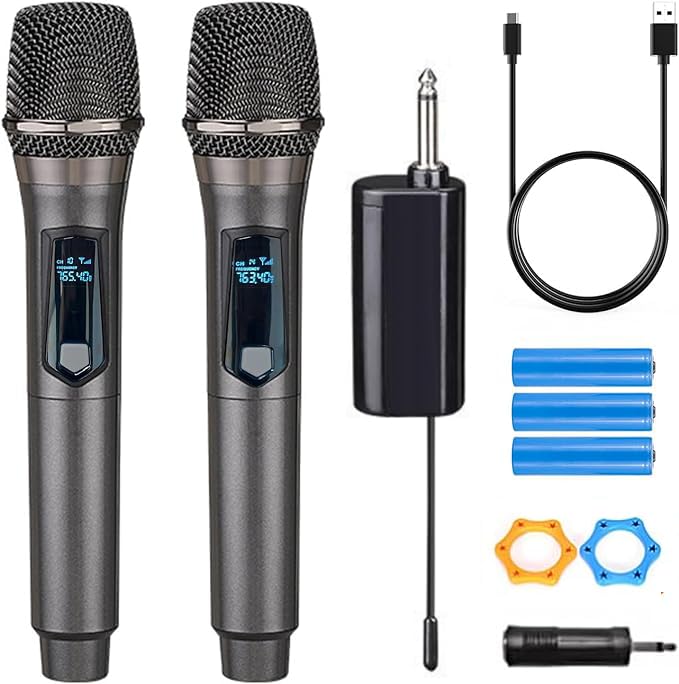 HUACAM Handheld-M68 Wireless Microphone 70dB 1 Channel Unidirectional Grey