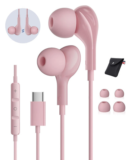 AILZPXX In-Ear USB C Headphones 964-06 Wired Earbuds with Microphone
