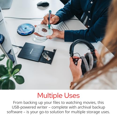 Verbatim External Slimline DVD Writer 128GB USB 2.0