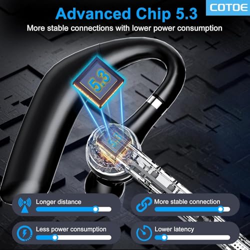 COTOE G7 Wireless Bluetooth Headset In Ear Active Noise Cancelling, Bluetooth V5.3