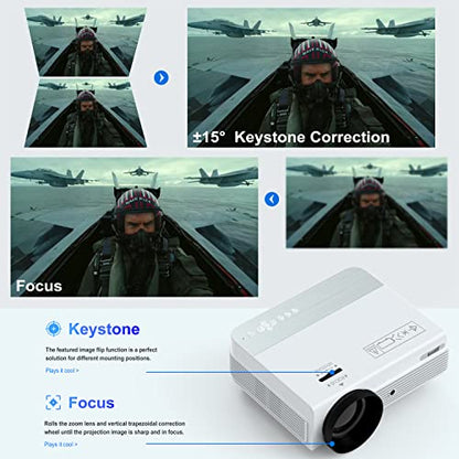 Visoud 1 Count V6-N 1920 x 1080 12000 Lumen LCD Portable Projector