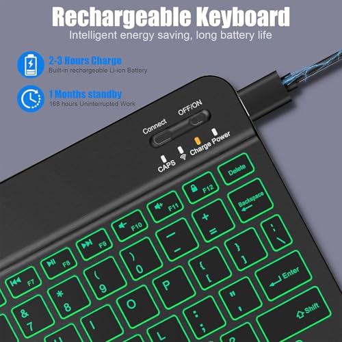 NOOX Bluetooth Keyboard 104 Keys QWERTY - 104 Keys - Battery Powered - Black
