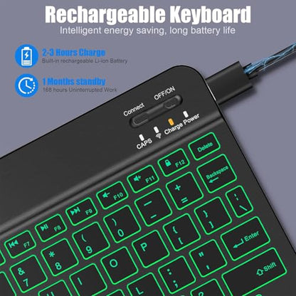 NOOX Bluetooth Keyboard 104 Keys QWERTY - 104 Keys - Battery Powered - Black