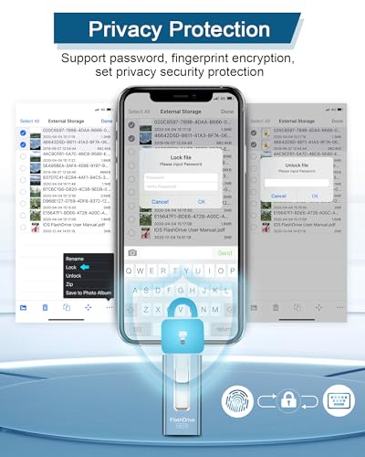 GNASEET 256GB USB Flash Drive USB 2.0 20MB/s Read/Write Compatible with iPhone Android Devices