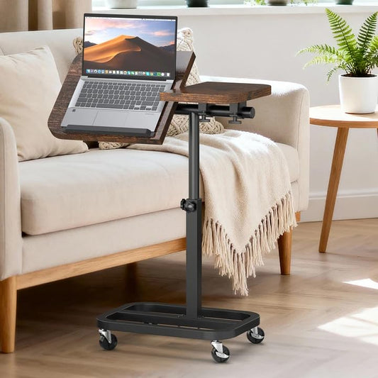 Alentar 14.76 x 18.5 x 15.94 DSTP01 Polished Oblong Overbed Table