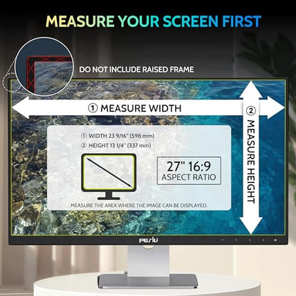 Peslv 27 Inch Privacy Screen Monitor Filter 16:9 Anti-Glare Blue Light Blocker