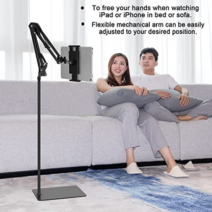 SAMHOUSING Tablet Floor Stand 8.3x13x53 inches LD-1109 360-Degree Rotation Adjustable Metal Holder