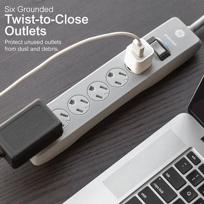 GE 6 Outlets 25 Ft Surge Protector Power Strip 800 Joules Type B Model DFTQ-R197