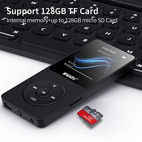 RUIZU 64GB X02 MP3 Player Portable Music Device with FM Radio, Voice Recorder, Video Playback, Bluetooth 5.3, LCD Display