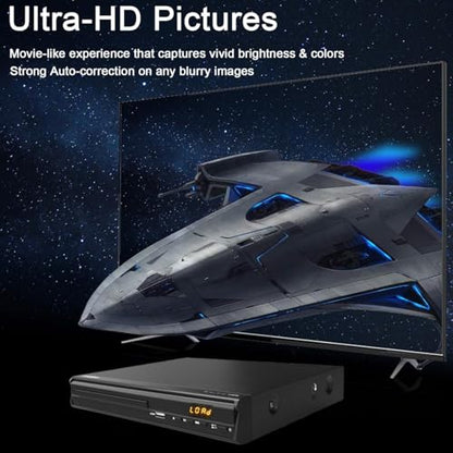 MAITE DVD Player MTDVD-10PRO 1920x1080 Region Free HDMI AV Output 2-Channel Stereo