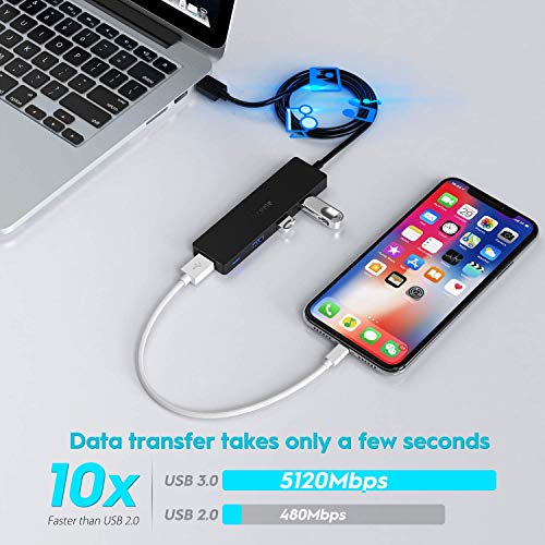 Aceele USB Hub 3.0 4-Port Multiport Expander with 4ft Cable, Model AC-T10