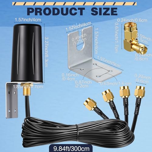 FairySandy 5 Pcs Coaxial Antenna QIA-FairySandy-1061 6000 MHz Indoor Outdoor SMA
