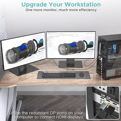 WARRKY 6 Feet WARRKY-AV-DH11 4K 30Hz DisplayPort to HDMI Cable