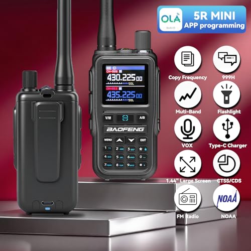 BAOFENG 5RMINI 999 Channels Long Range Two-Way Radio 108-520 MHz Amateur Radio