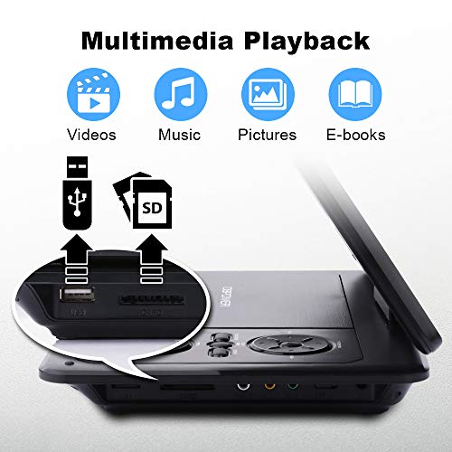 DBPOWER 9 Inch MK-011NEW 1280x720 LCD Portable Media Player