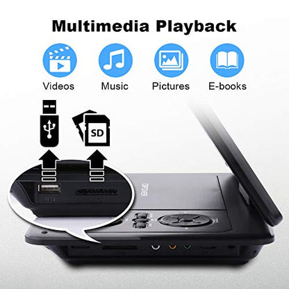 DBPOWER 9 Inch MK-011NEW 1280x720 LCD Portable Media Player