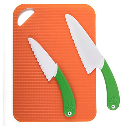 MasterChef Junior Kids Knife & Cutting Board Set 57201  Child-Safe Size Plastic Kitchen Tools