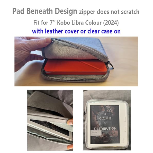 IXUECAT 7 Inch E-Reader Protective Pouch Sleeve - Model: Kobo Libra Colour