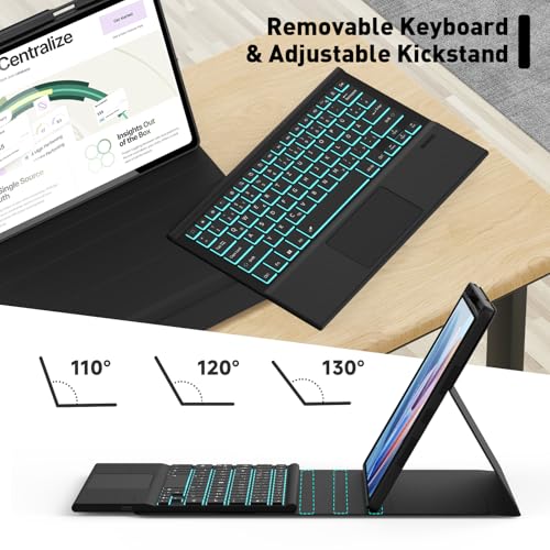 DoohowCase Keyboard Case Touch for Lenovo Idea Tab Pro 12.7-inch 2025, Bluetooth, QWERTY, 84 Keys, Plastic Enclosure