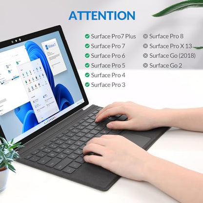 Rii 11.4" SF107 Bluetooth Wireless Keyboard with Touchpad for Microsoft Surface Pro 3-7 Plus