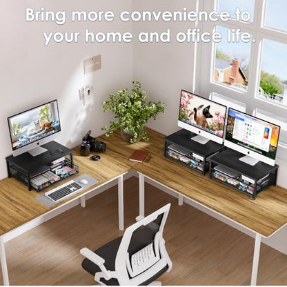 OPNICE 14 x 9.1 x 5.6 inches Computer Monitor Stand with Drawer