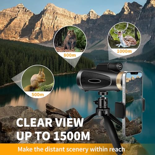 ASxmhGo 80x100 GTTY555 Monocular HD Manual Focus