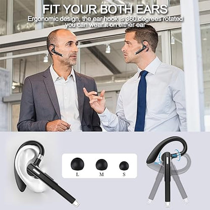 KBPRZ YYK-520 Bluetooth Earpiece V5.1 Supports Wireless Connectivity, 80-Hour Battery Life, Black