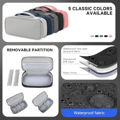 Teskyer 9.84x4.72x2.56 SM13L Solid Multifunctional Storage Zippered Electronics Organizer