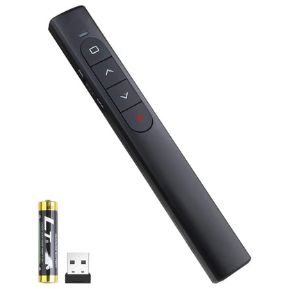 UBUYONE 1 Count GX60 Wireless Presenter Remote, Button Control, 100 Meters Range, Black