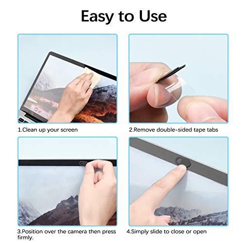 EYSOFT 5 Black B075FCNF4B Webcam Cover | 0.022" Thick | Durable | Webcam Cover Category