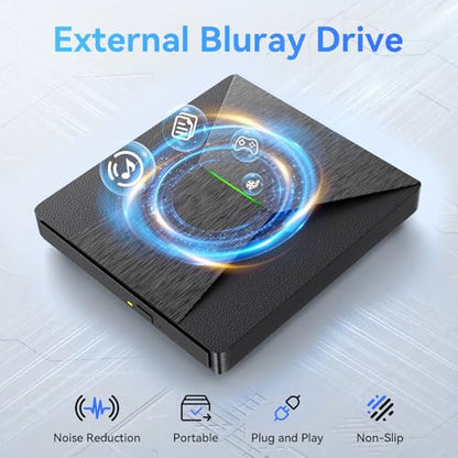 MthsTec Slim External Blu-ray Drive MC-BW-0001 USB 3.0 Type C 50GB 6x Read Speed