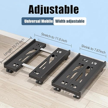 Hmseng Adjustable Mobile CPU Stand PC STAND-1 D-Black