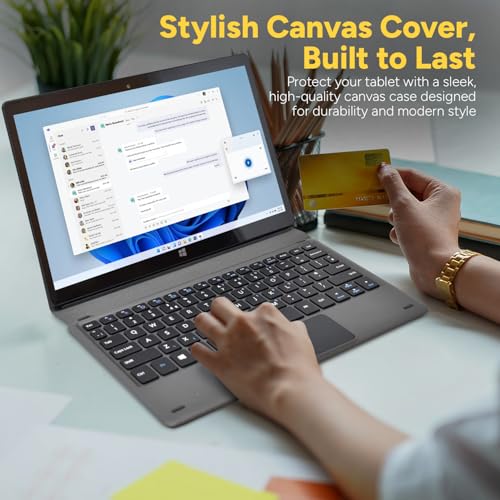 Fusion5 10.1" FWIN232S3DOCKING 80 Keys USB Docking Keyboard - Ambidextrous QWERTY Layout - Black - Compact Design