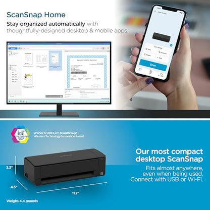 ScanSnap iX1300 Document Scanner 600 dpi USB Wi-Fi