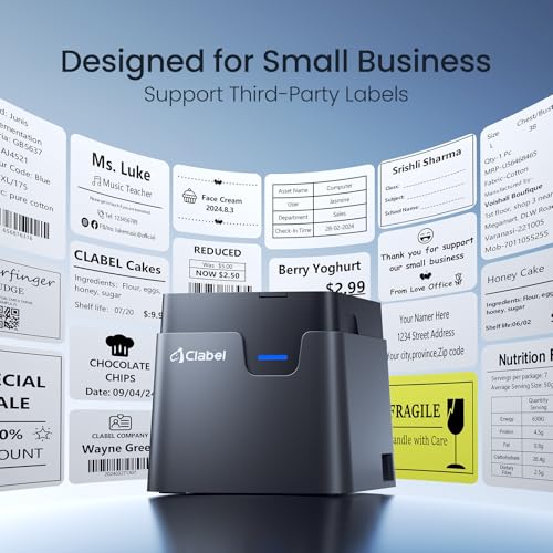 CLABEL 8" x 2.5" x 2" CT221D 300 dpi Bluetooth Thermal Label Printer