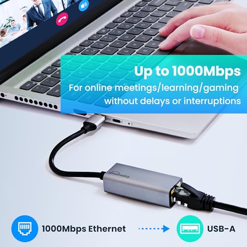 eqimaimai USB 3.0 A to RJ45 Ethernet Adapter Model Number: USBA TO RJ45 Data Transfer Rate: 1000 Mbps Compatible OS: Mac OS 13, Windows 11, Linux