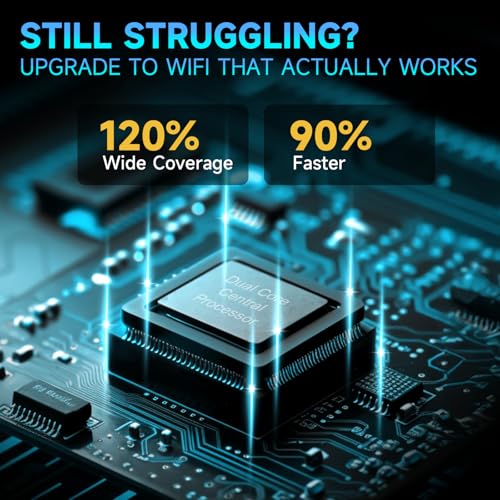 Yammoya WiFi Extender 7.44" x 3.78" x 2.24" Dimensions, 6.4 oz Weight, ASIN: B0GR5WTNV7, 2026 Model, Whole Home Internet Repeater
