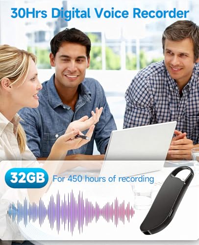 Vandlion 32GB VL02 Digital Voice Recorder with 450 Hours Recording Time